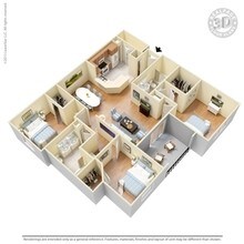 3 Bed 2 Bath 1444 SqFt (1348 Net) 1714 floor plan